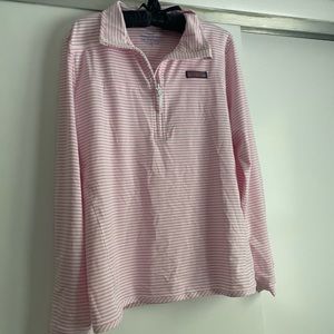 Vineyard Vines “shep shirt” pink and white striped